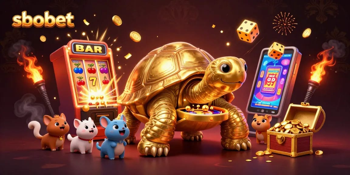 SboBet players enjoying thrilling moments at a vibrant 3D casino with animated games and golden rewards
