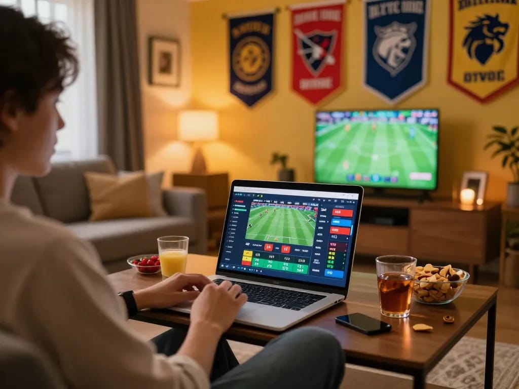 Soi keo action in a cozy home setting with real-time betting interface on display.