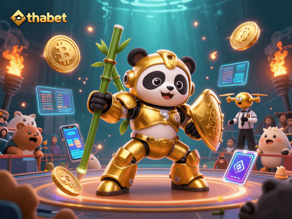 Engage with thabet's thrilling gaming experience in an electrifying underwater arena filled with crypto elements.