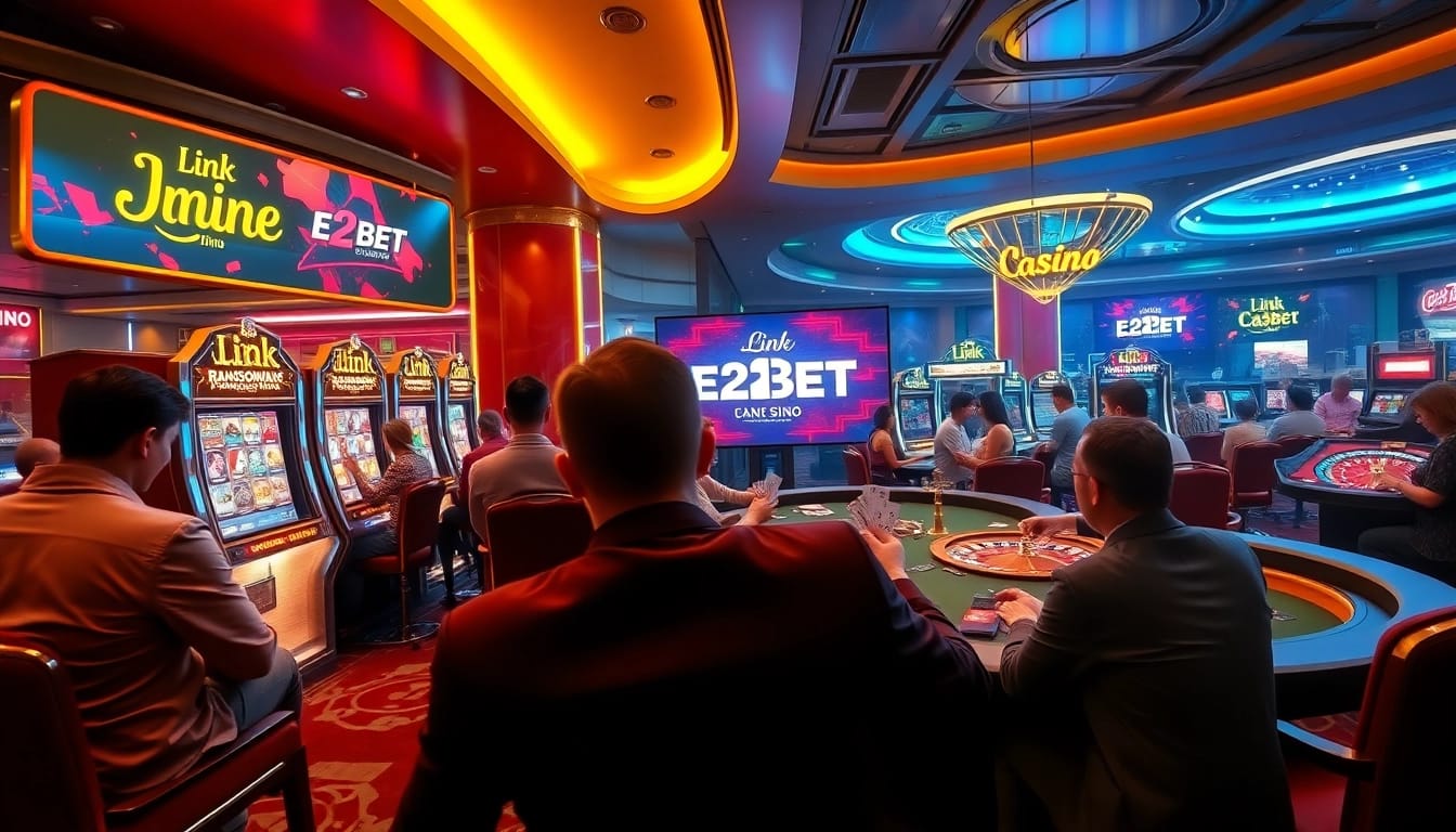 Link E2BET offers thrilling gameplay at an online casino featuring vibrant slots and poker tables.