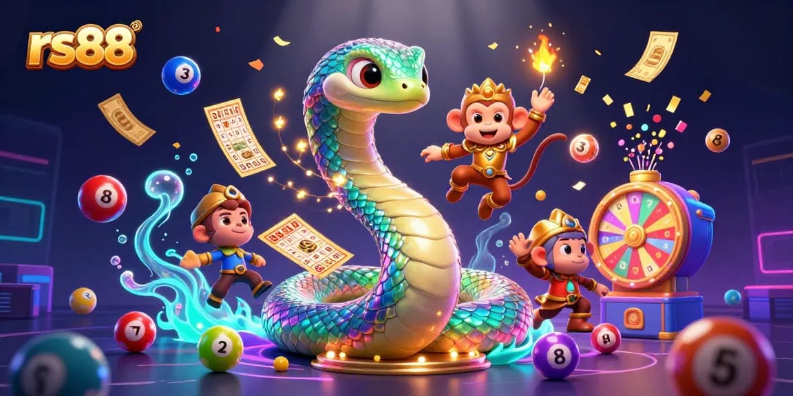 Engage with thrilling gaming experiences at rs88 with vibrant lottery elements and dynamic characters.
