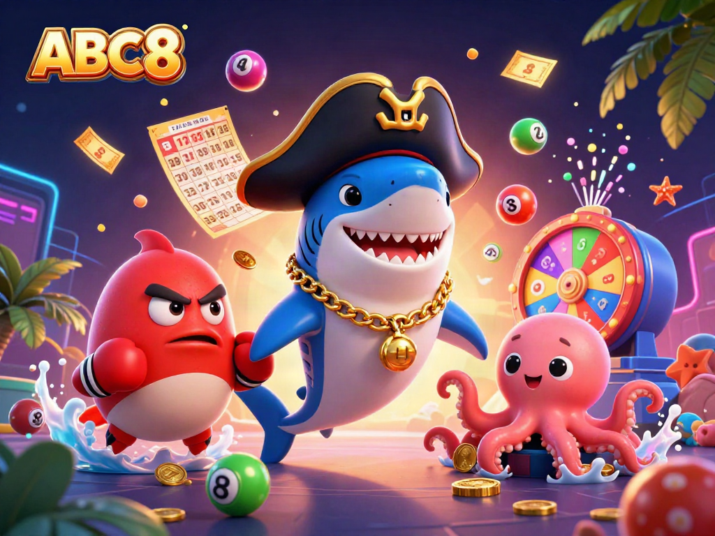 Spin the vibrant prize wheel and join ABC8 for a thrilling gaming adventure in the colorful casino!