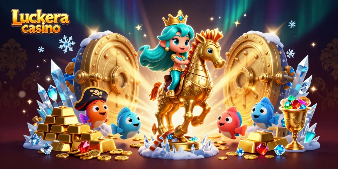Experience Luckera casino's vibrant adventure with a mermaid princess and treasure galore!