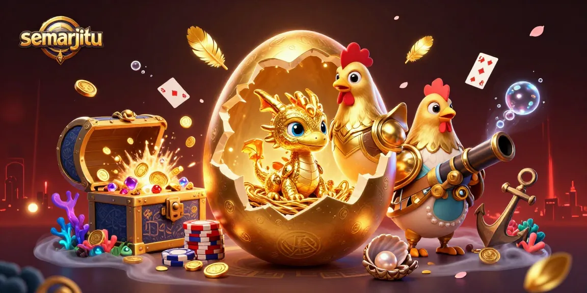 semarjitu menghadirkan ilustrasi kasino 3D menarik dengan naga emas dan banyak permainan