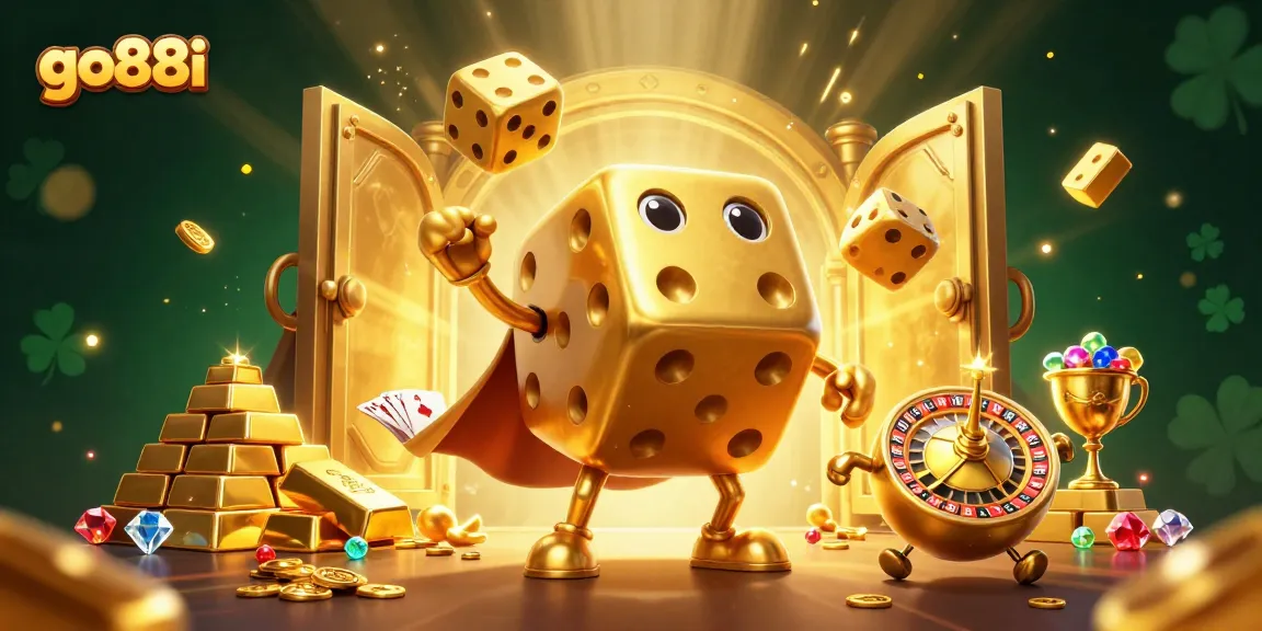 Experience the thrill of go88i gameplay with vibrant 3D illustrations showcasing casino excitement.