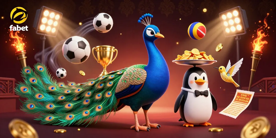 Experience thrilling sports betting action with fabet in this vibrant 3D illustration.