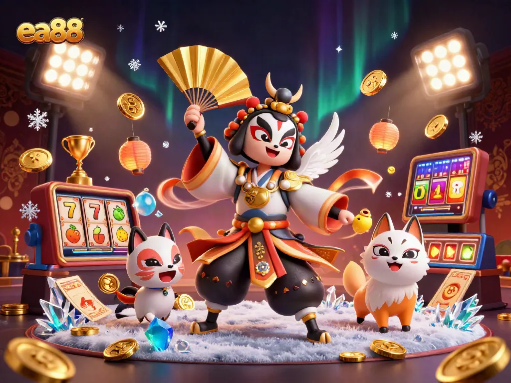 Win big with ea88 in an exciting 3D casino scene filled with dynamic slot elements!
