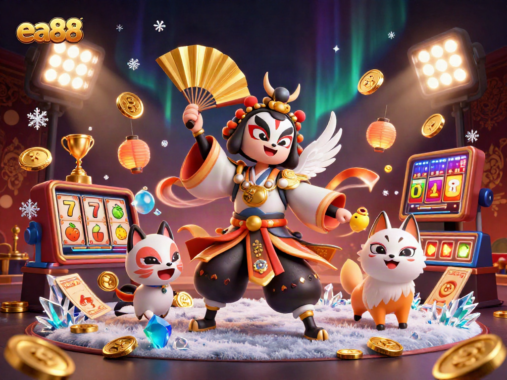 Win big with ea88 in an exciting 3D casino scene filled with dynamic slot elements!