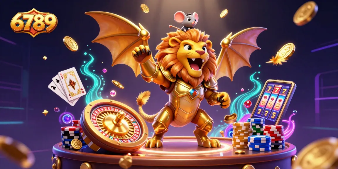 Experience epic wins at 6789 with a vibrant 3D casino illustration showcasing thrilling gameplay elements.