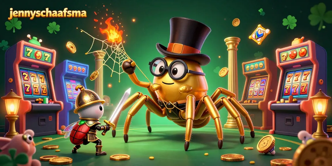 Engage in thrilling action at jennyschaafsma with golden tarantula and beetle knight in a vibrant casino adventure.