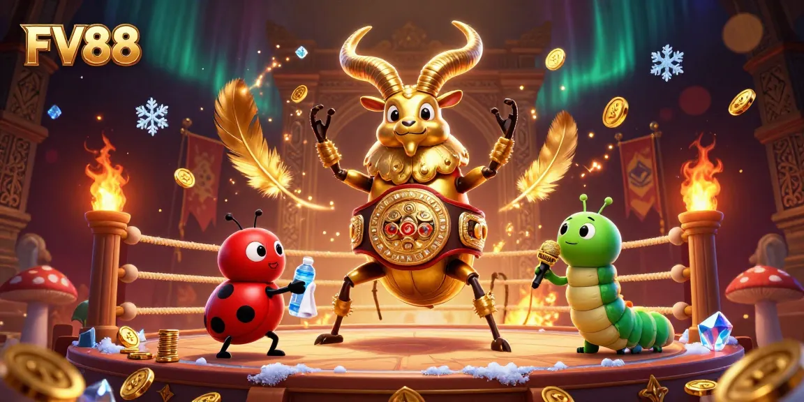 Experience thrilling gameplay at FV88 with a unique 3D illustration showcasing vibrant casino elements.