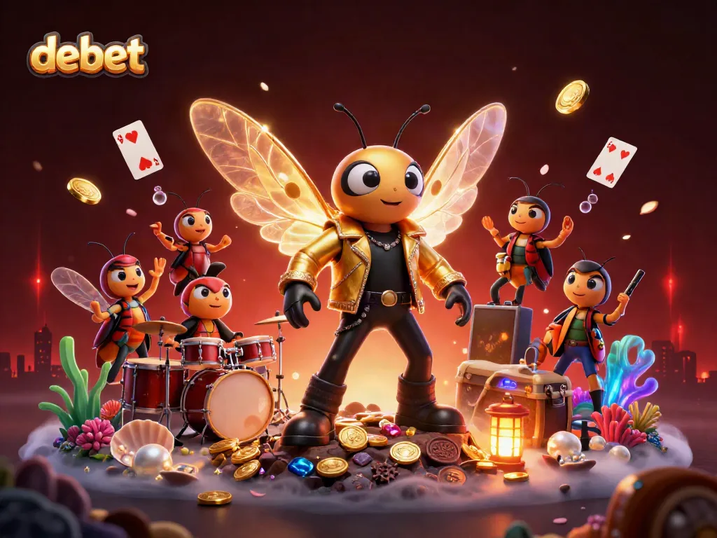 Experience thrilling gaming action with debet featuring dynamic characters and vibrant casino elements.