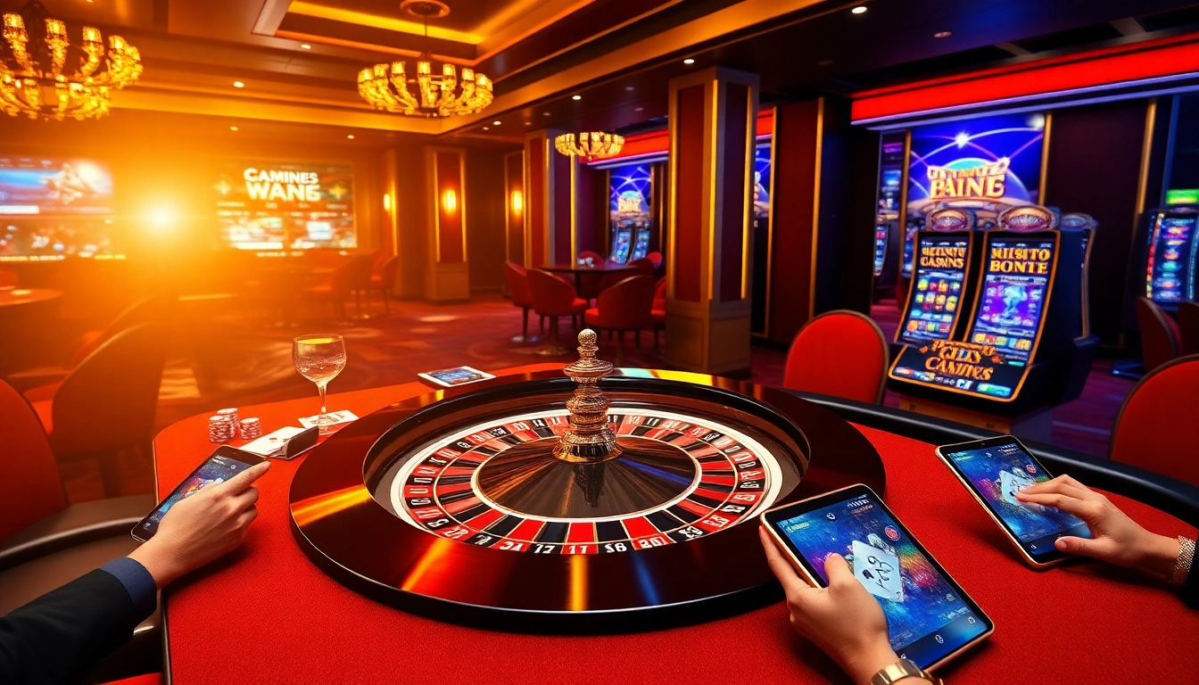 Engage in thrilling casino games at https://rr88.mov/ with a vibrant roulette table and online gambling interface.
