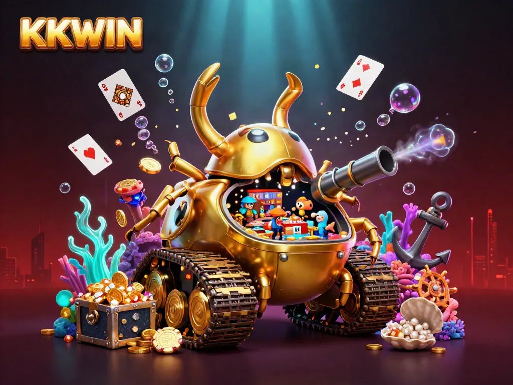 Experience thrilling gameplay at KKWIN with a vibrant 3D casino scene full of surprises