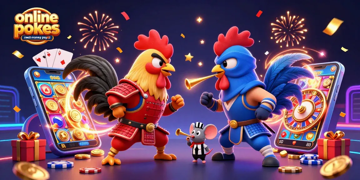 Experience exciting action in online pokies Australia real money PayID, featuring dynamic roosters and vibrant casino elements.