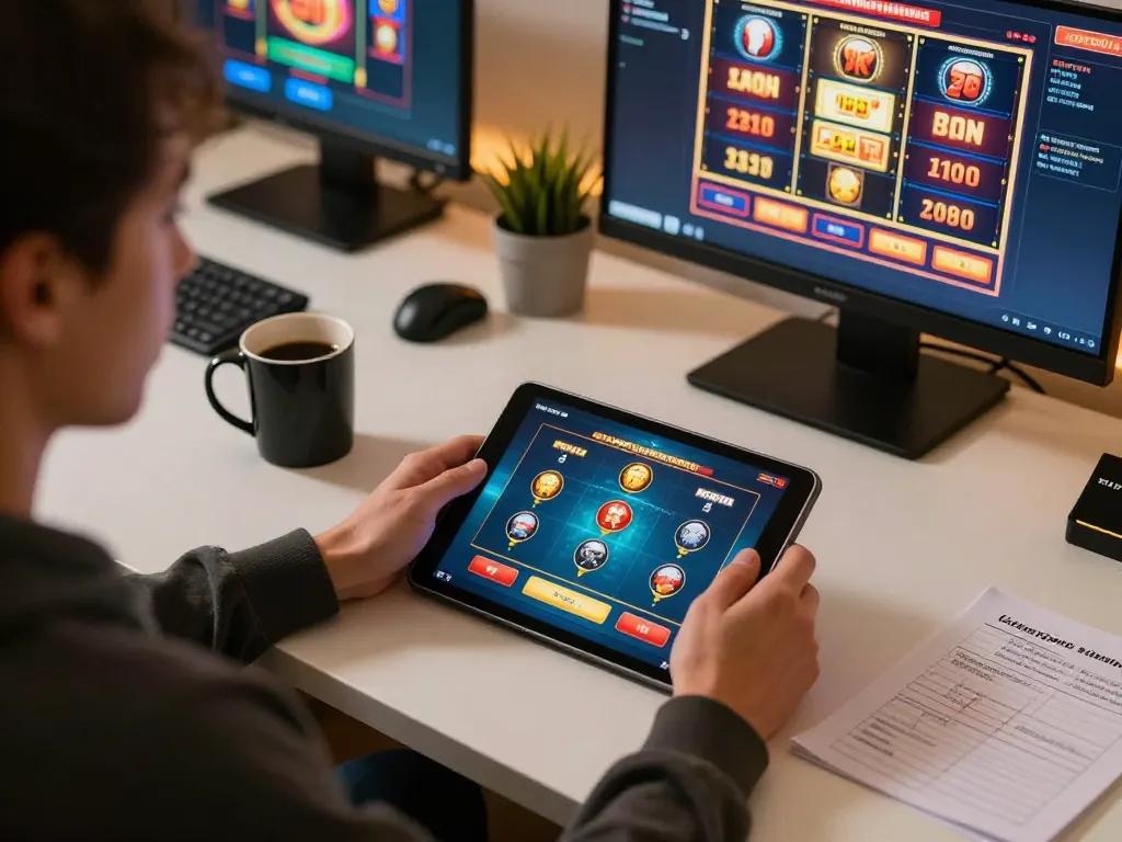 Engaging with online gaming interface at trang chủ alo8, showcasing vibrant casino game choices