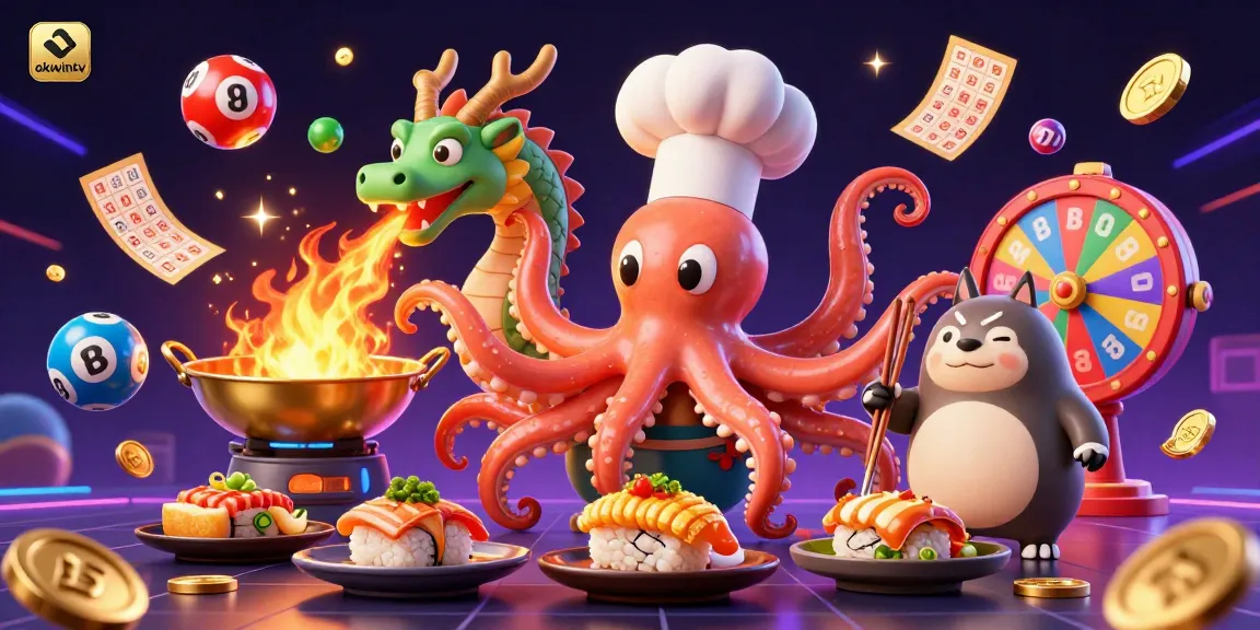 Experience thrilling gambling action with okwintv's vibrant characters and dynamic lottery elements.
