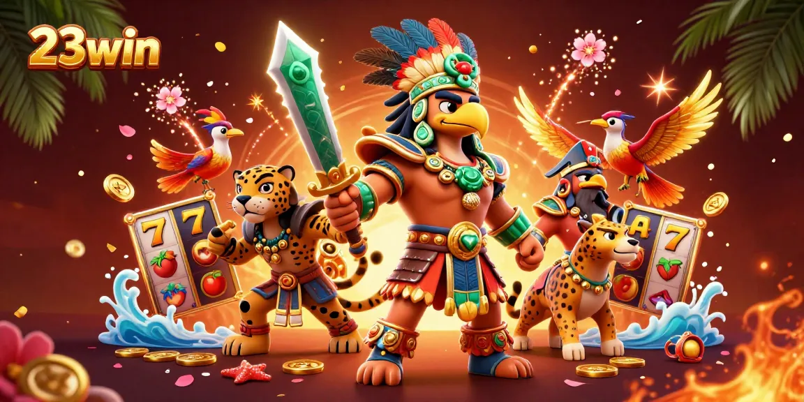 Spin the reels at 23win with stunning 3D characters and vibrant casino elements.