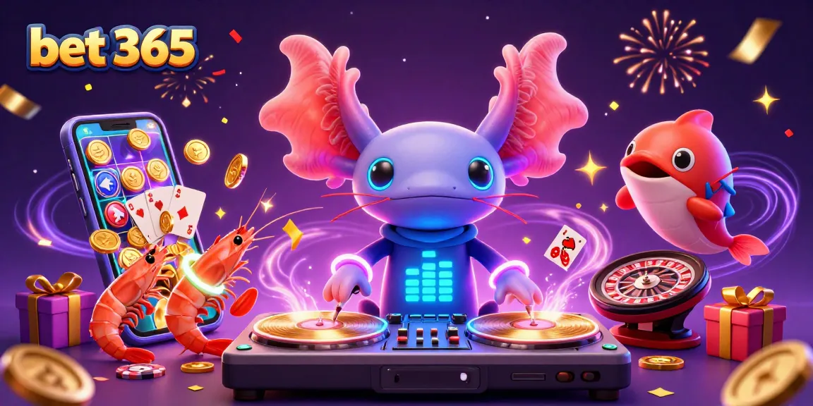 Experience the excitement of bet 365 with vibrant 3D characters celebrating casino fun.