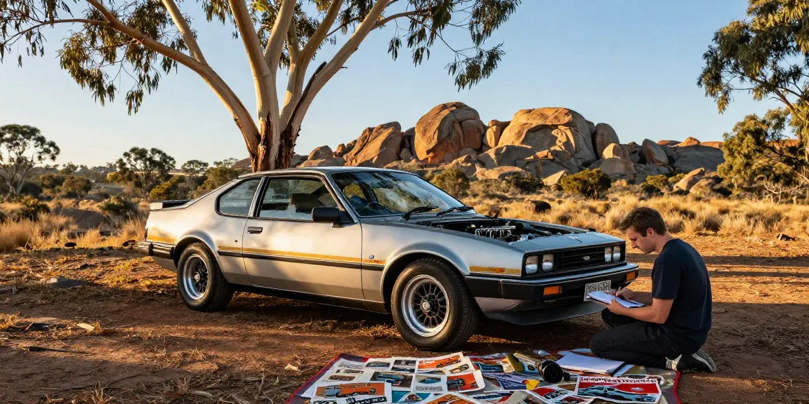 Classic 1988 HSV SV88 in an Australian landscape, capturing automotive passion and nostalgia.