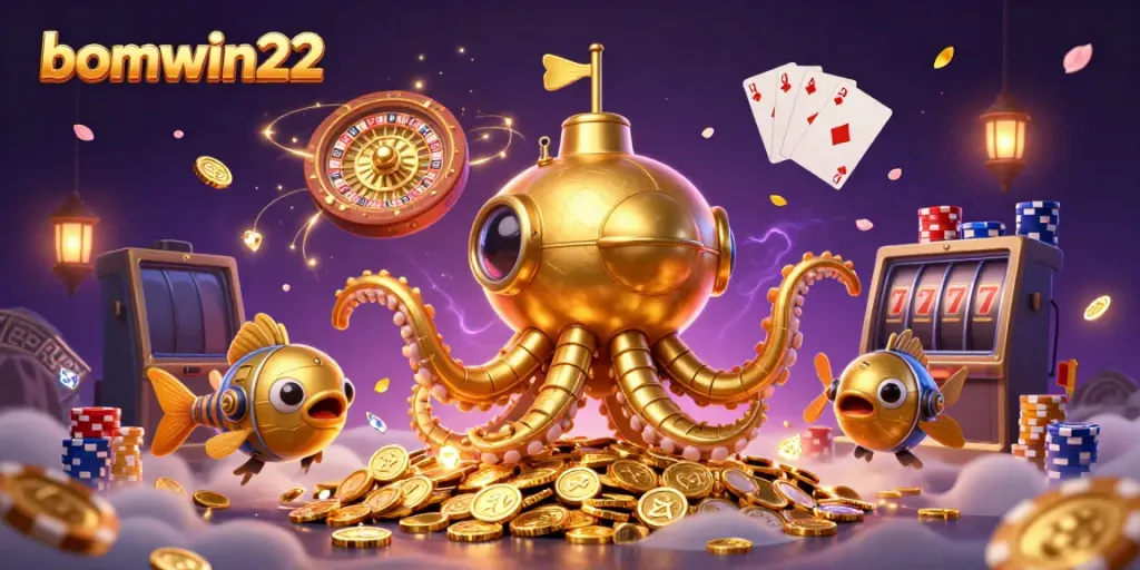 Experience thrilling gameplay with bomwin22 in a vibrant sea of golden coins and games.
