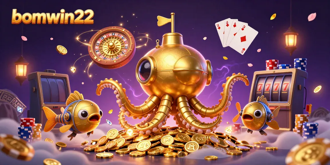 Experience thrilling gameplay with bomwin22 in a vibrant sea of golden coins and games.