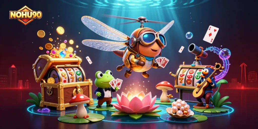 Experience thrilling slot games at NOHU90 with exciting casino action and vibrant visuals.