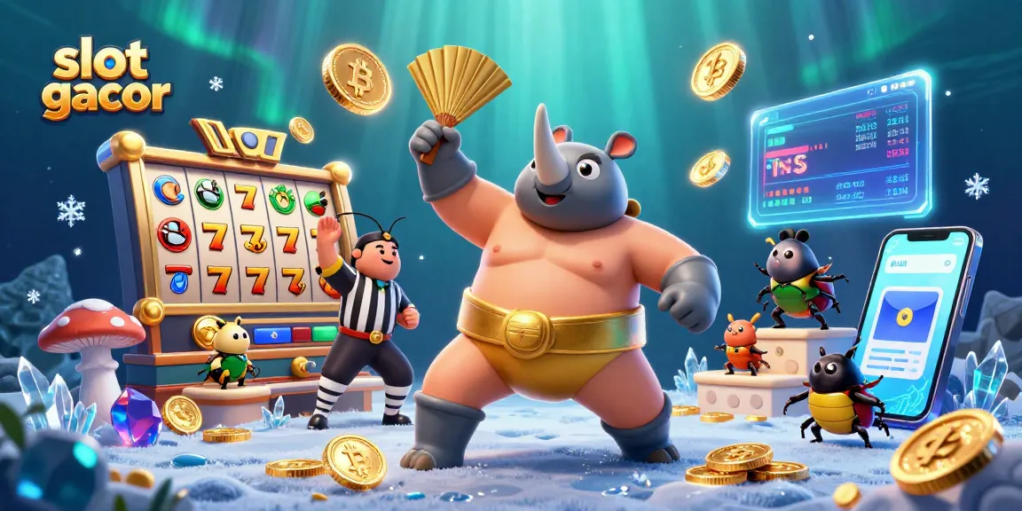 Experience excitement with slot gacor action featuring a vibrant 3D scene with playful characters.
