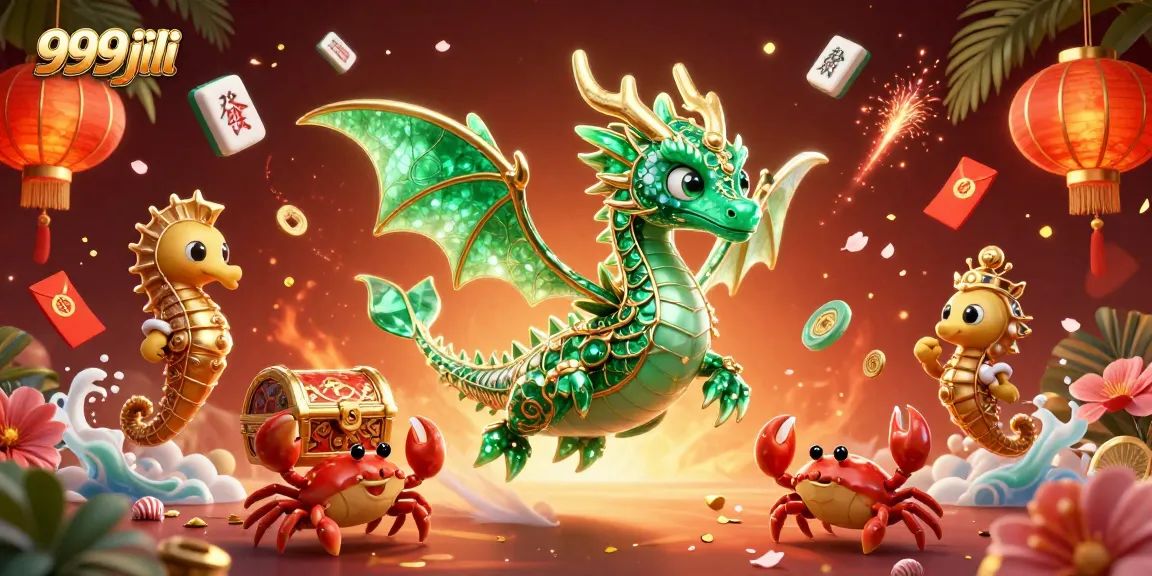 Experience thrilling gameplay with 999jili's vibrant online casino adventure featuring dragon and sea creatures.