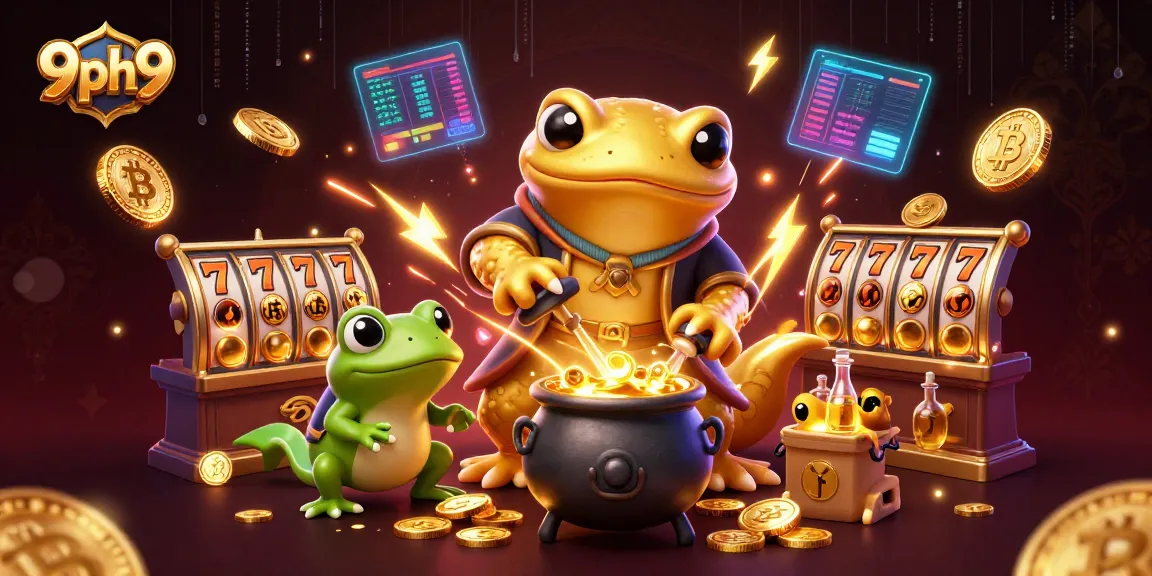 Experience winning excitement with 9ph9 as the golden salamander alchemist transforms metals into riches.