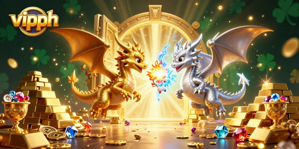 Experience thrilling gameplay at vipph with dual dragon guardians and a treasure-filled casino extravaganza.