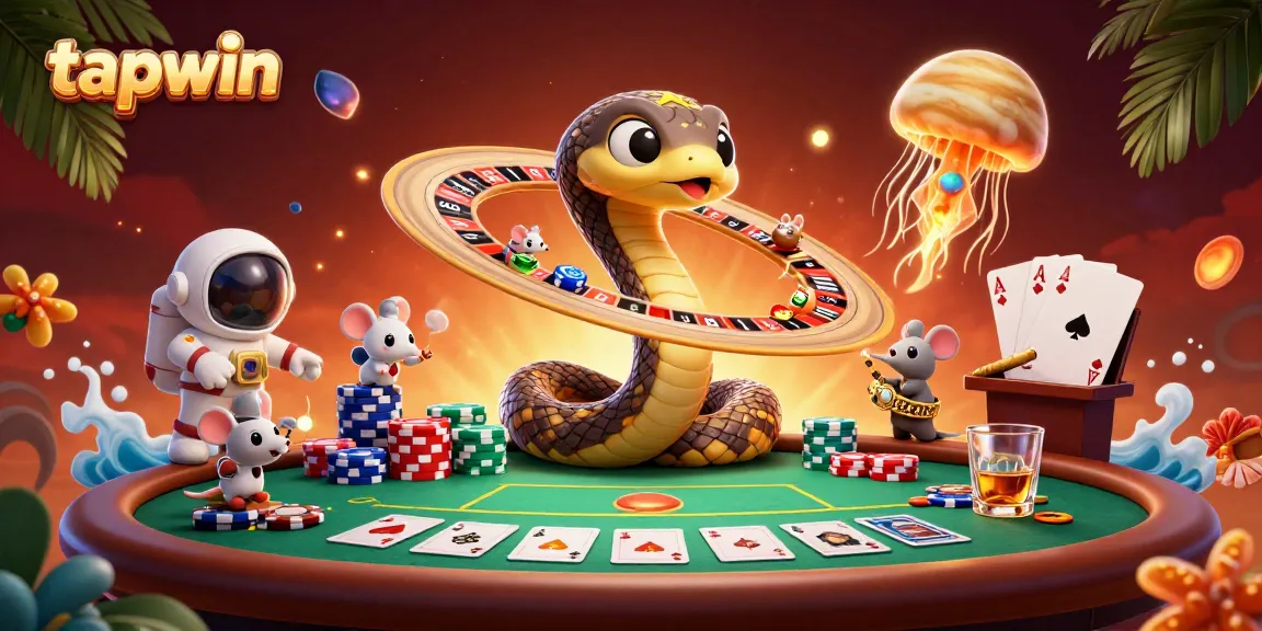 Experience the excitement at tapwin with a vibrant casino scene featuring unique 3D elements and engaging action.