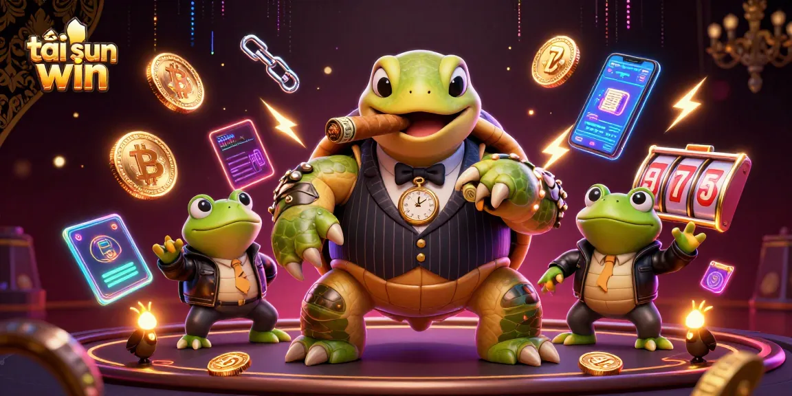 Experience the thrill of tải sun win through a vibrant 3D casino scene with characters and gaming elements.