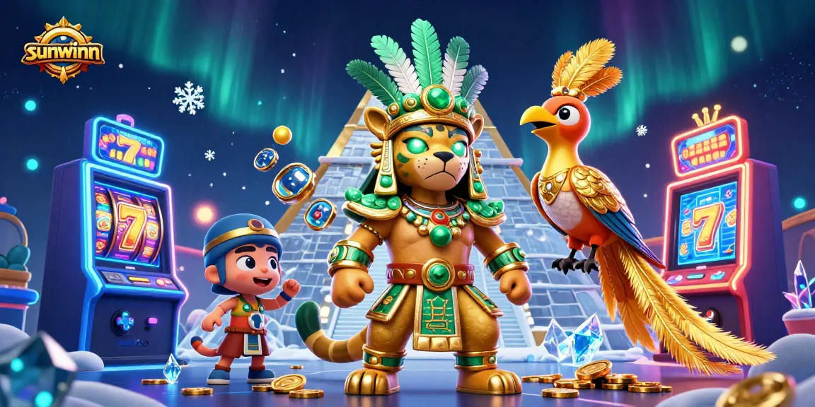 Experience the excitement of sunwinn at a colorful casino scene with vibrant slot machines.